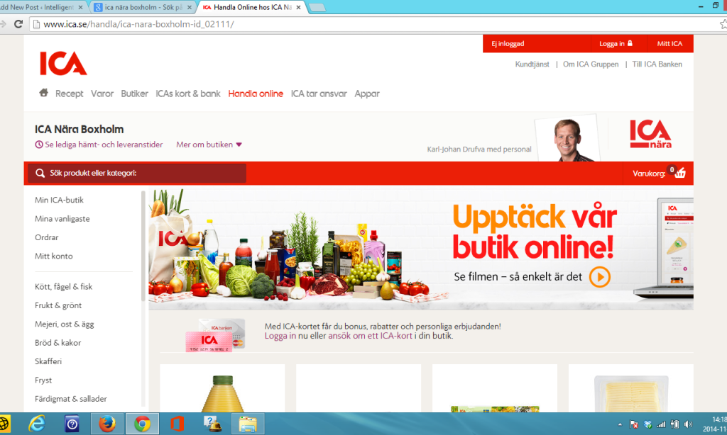ICA testar e-handel i Östergötland