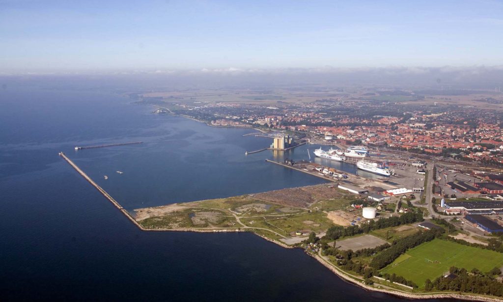 Stortapp för järnvägsgods i Ystad hamn