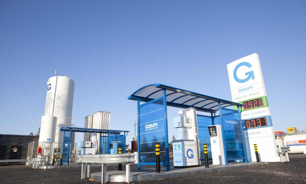 Gasum bygger tankstationer för flytande biogas